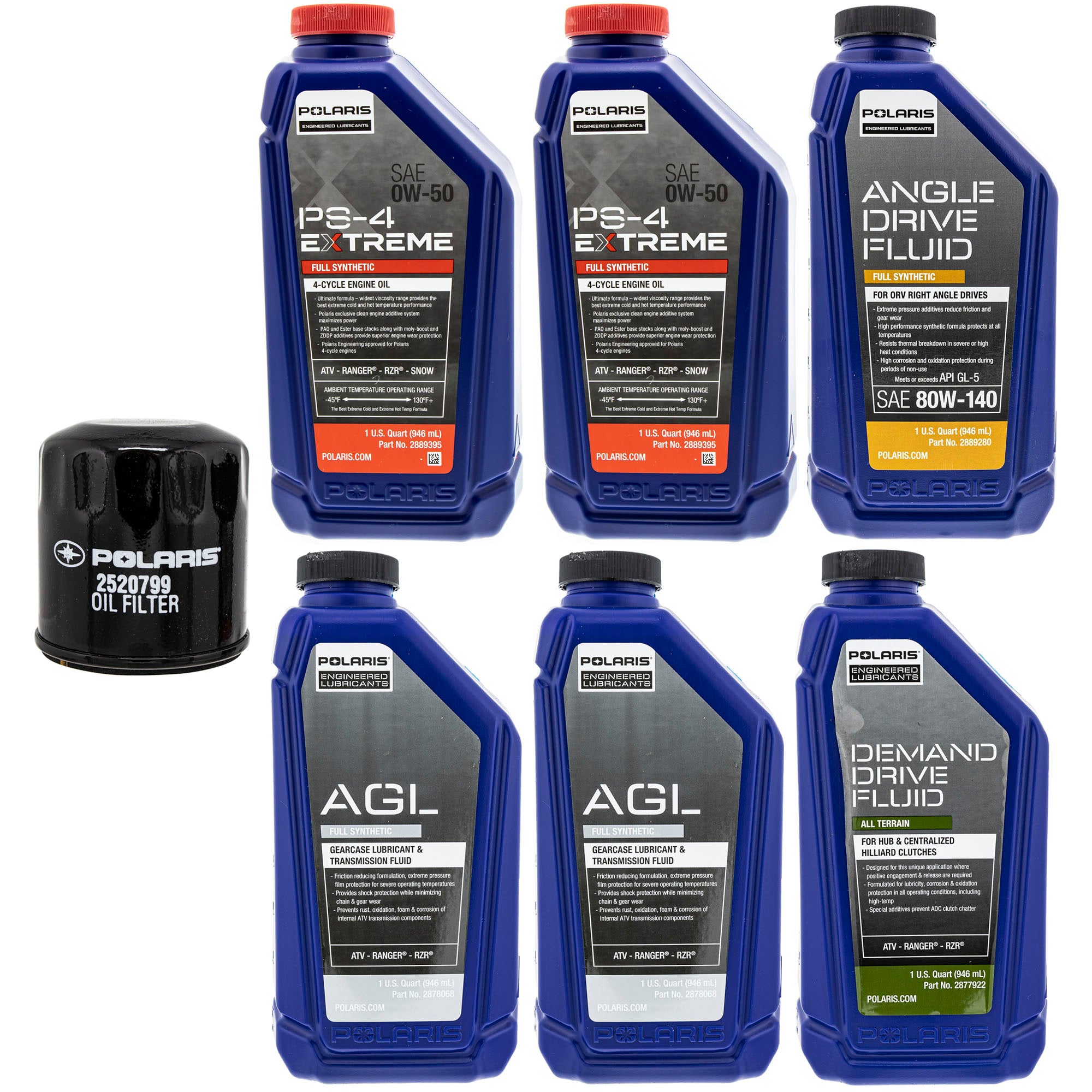 Polaris FKFSK20036 PS-4 Extreme Full Service Oil Change Kit with Filter Sportsman