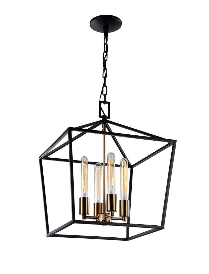 Matteo Canada - C61704RB - Four Light Chandelier - Scatola - Rusty Black & Aged Gold Brass accents