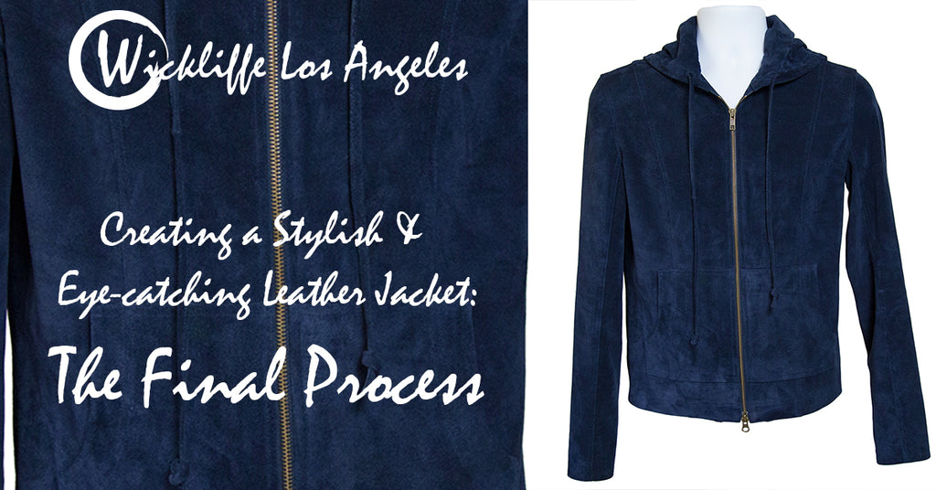Liam Blue Suede Leather Hoodie Jacket Final Step Banner