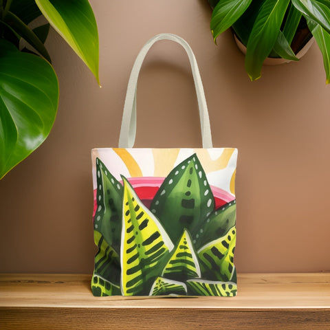 Plant Inspired Tote Bags_Botanical Print Tote Bags_Plant Lover Gifts_Mother's Day Gifts_Aloe Gal Botanical Tote Bags