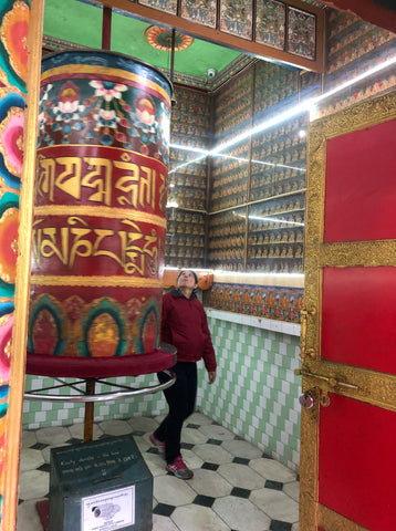 Huge prayer wheel