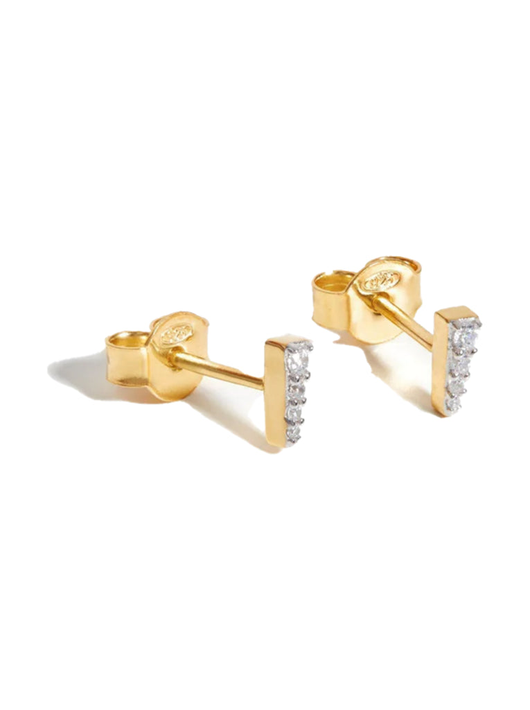 Anine Bing Mini Snake Stud Yellow Gold Shop Label