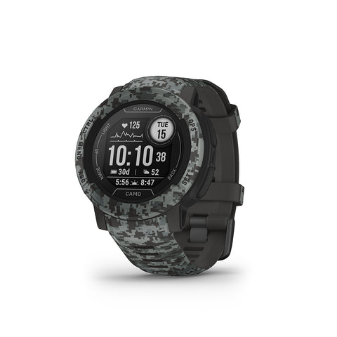 The graphite Garmin Instinct 2 Camo edition outdoor GPS hunting watch