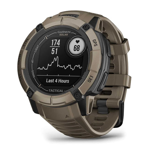 Coyote tan Garmin Instinct 2X Solar Tactical Edition