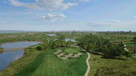 A golf course on the E6 Connect golf simulation software