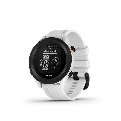 White Garmin Approach S12 golf watch