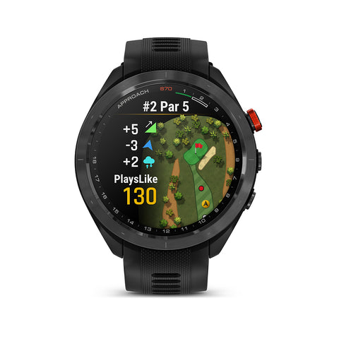 The 47 mm Garmin Approach S70 golf GPS watch with AMOLED display