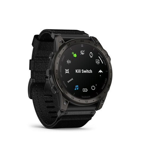 The Garmin tactix 7 AMOLED with Kill Switch feature on display