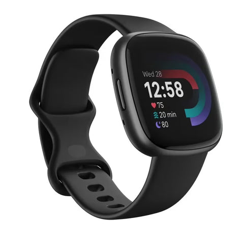 A black Fitbit Versa 4