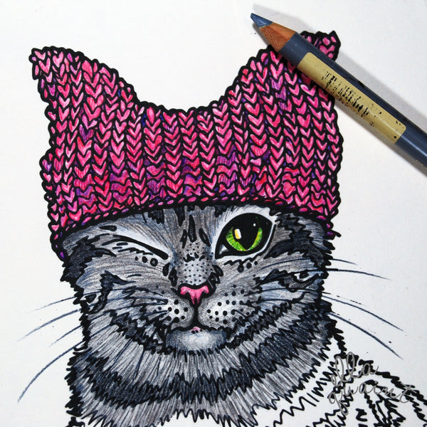 Pink Pussy Hat Cat by ellaquaint a free downloadable