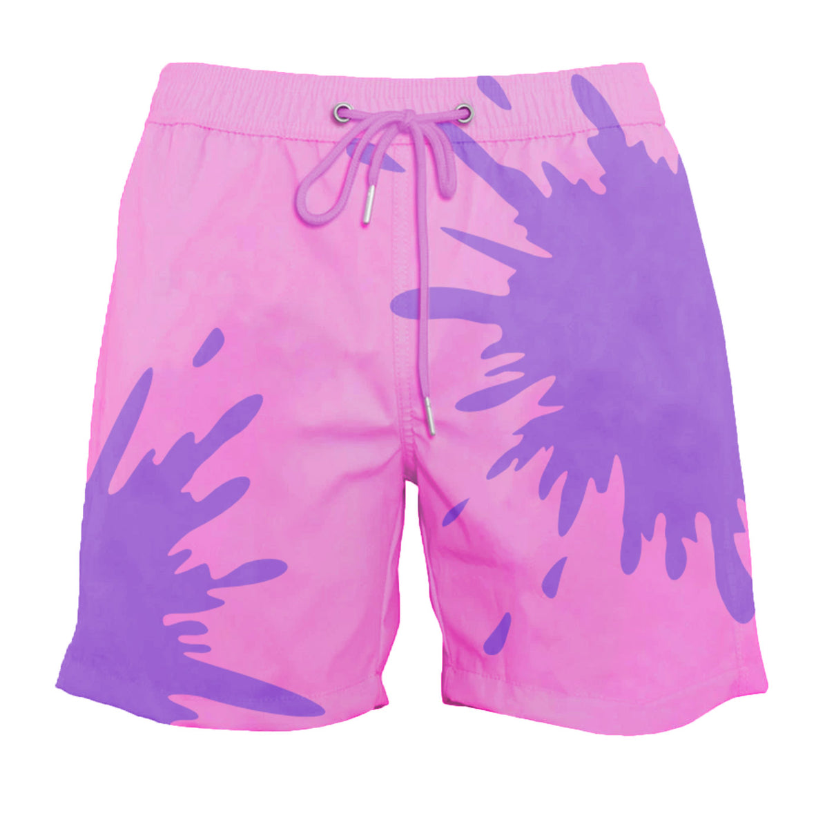 drippy™ Pink-Purple Color-Changing Swim Trunks – Drippy Swimwear ...