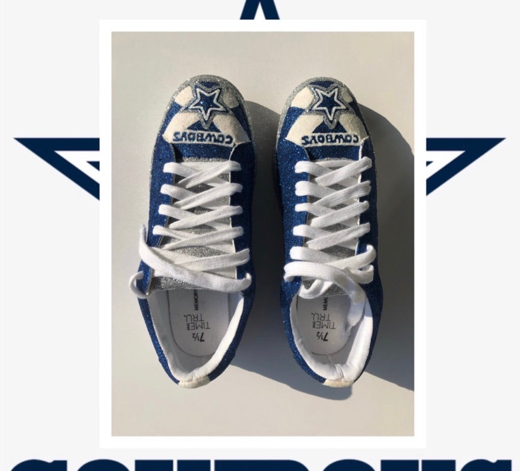 dallas cowboys glitter shoes