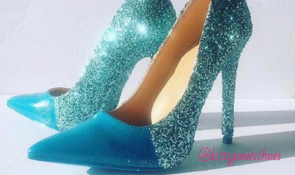 glitter custom shoes