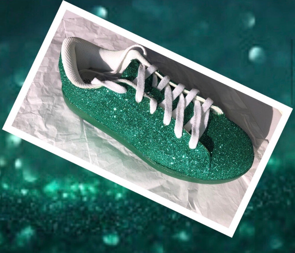 custom glitter sneakers