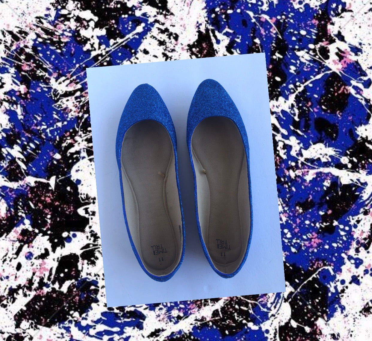 flats with blue bottoms