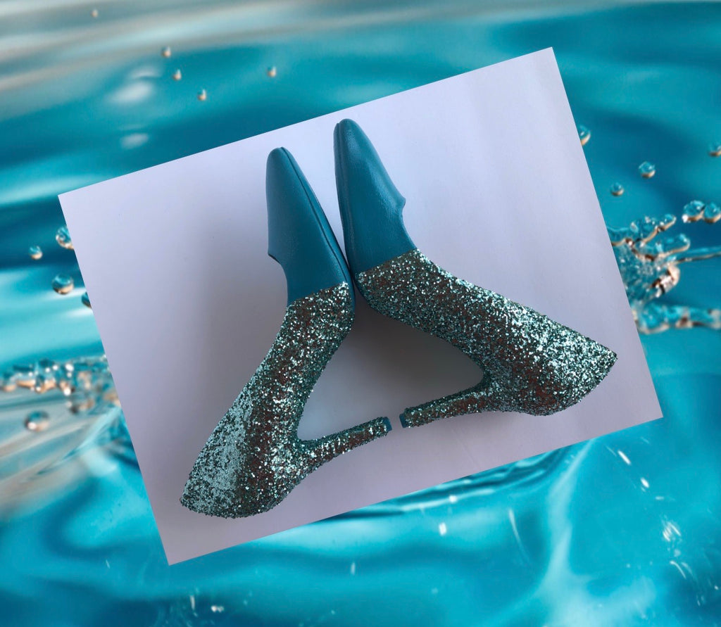 glitter custom shoes