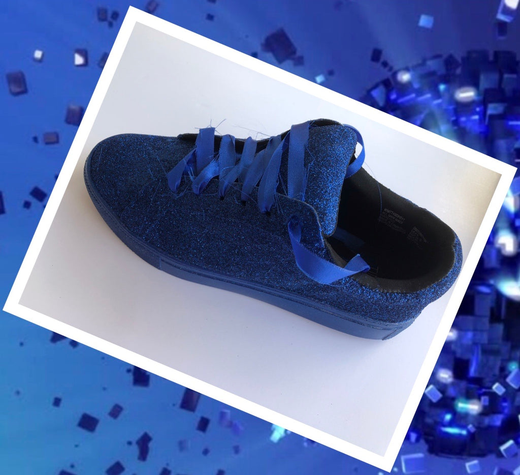 royal blue glitter sneakers