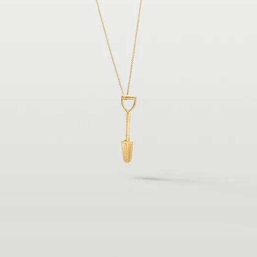 mini shovel necklace