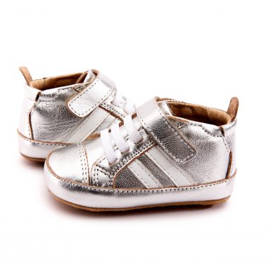 Old Soles High Roller Baby Sneakers - Silver/Snow