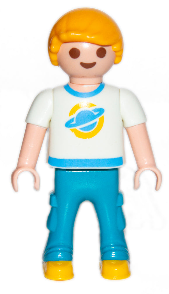 Playmobil 30 10 3840 child boy, blond, white t-shirt, blue baggy – PlaymobilSpareParts