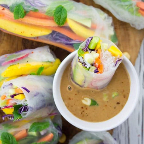 Rice Paper Rolls With Mango And Mint