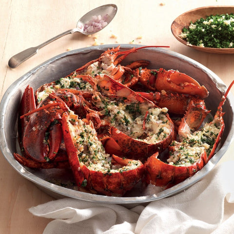 Baked Lobster with Butter and Shallots