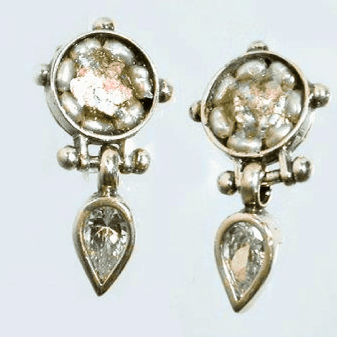 Boucles d'oreilles en verre romain