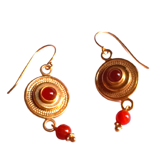 Traditional Pearl & Coral Earrings For Special Occasions By Lagu Bandhu -  Lagu Bandhu