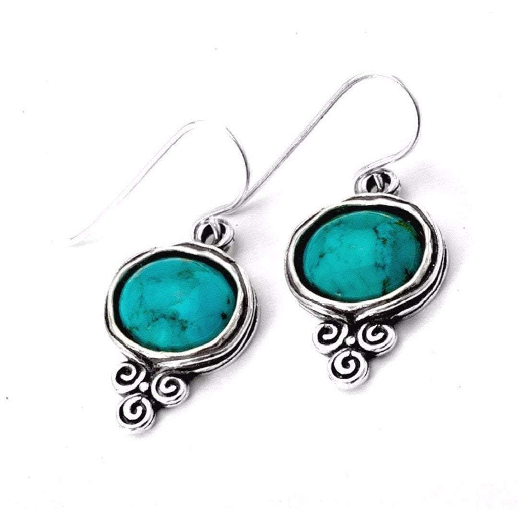 Sterling Silver turquoise earrings for women, dangle earrings.Bluenoemi ...