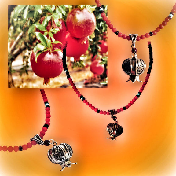 Pomegranates necklaces