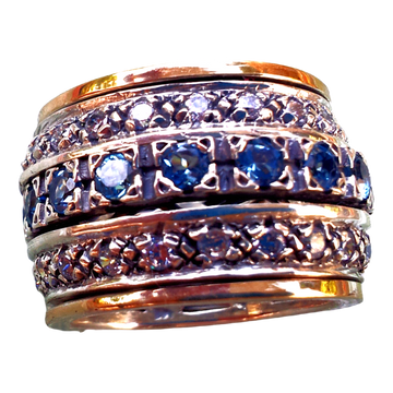 Spinner Ring for woman.
Silver gold spinner ring.
