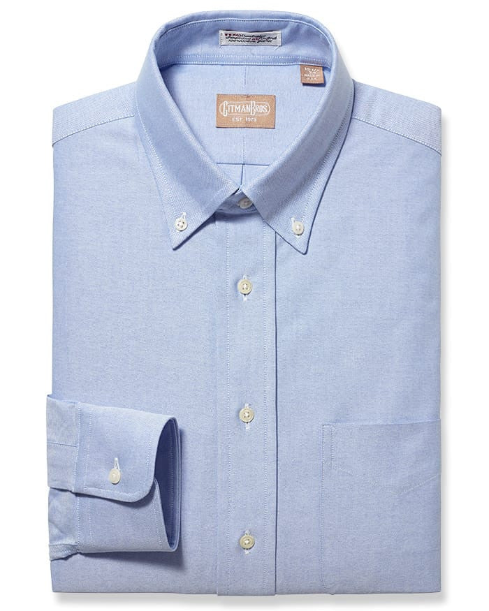Gitman Bros. Button Down Oxford Blue Dress Shirt