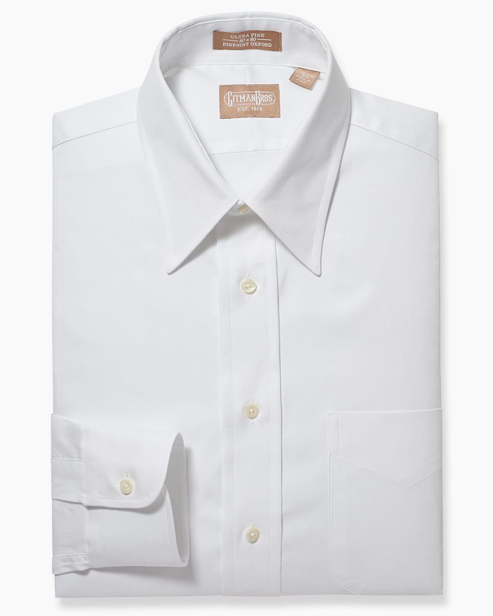 china white pinpoint oxford shirt