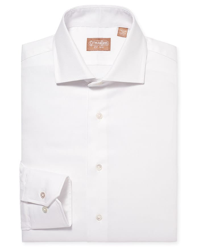Gitman Bros Widespread Royal Oxford  White  Dress  Shirt 