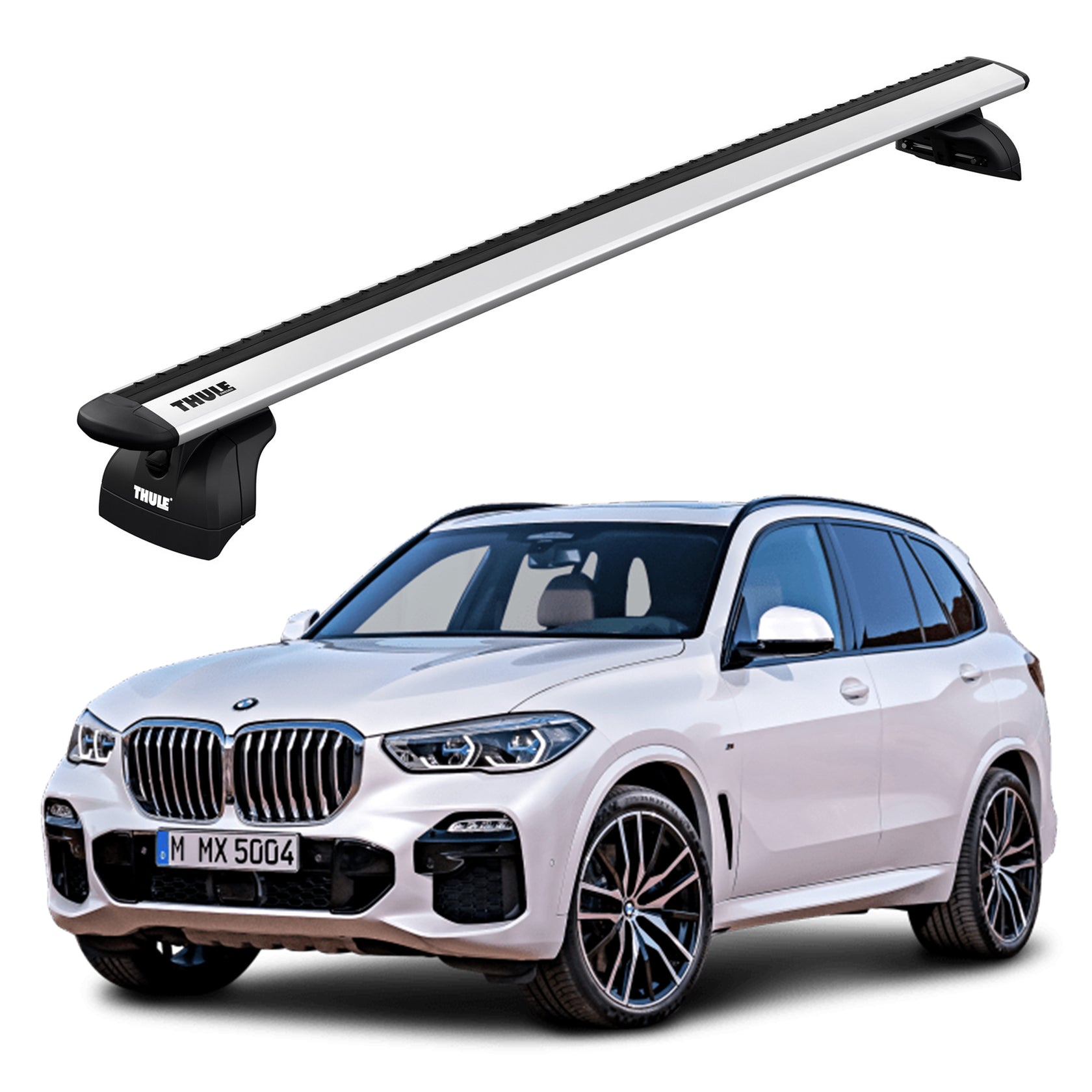 Thule 2019+ BMW X5 EVO Wingbar Roof Rack w/Flush Rails
