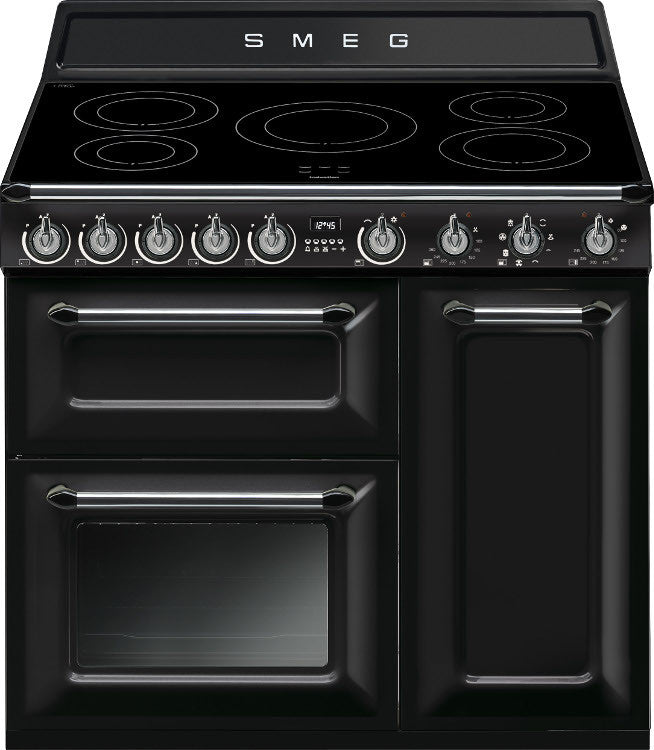 Black Electric Induction Cooktop smeg tr93ibl victoria 90cm electric induction hob gloss black moores appliances ltd