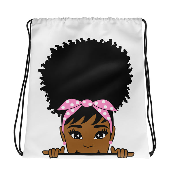 afro puff backpack