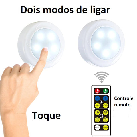 Kit Luminária sem Fio + Controle Remoto I Lights Control -Lojas Want