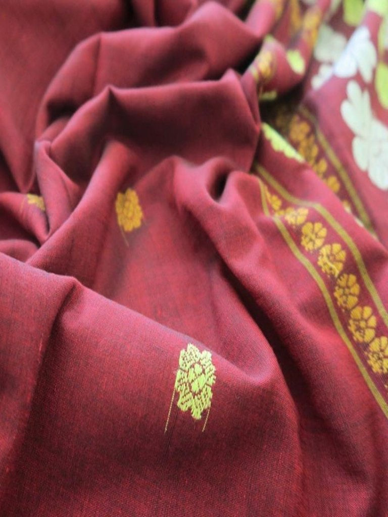 Mizo Cream Silk Cotton Saree – The Silk Chamber