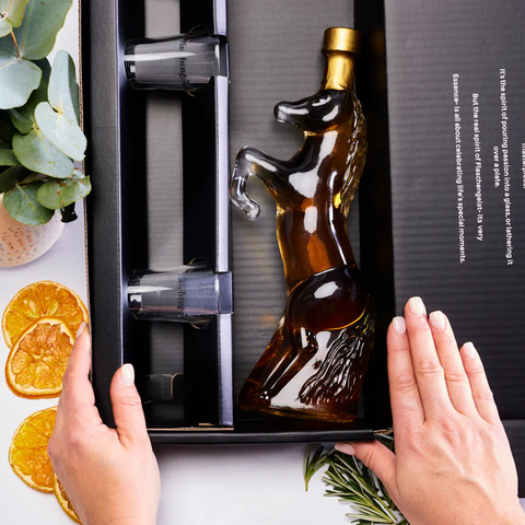 Horse Bottle and Chocolate Port Liqueur Gift Box