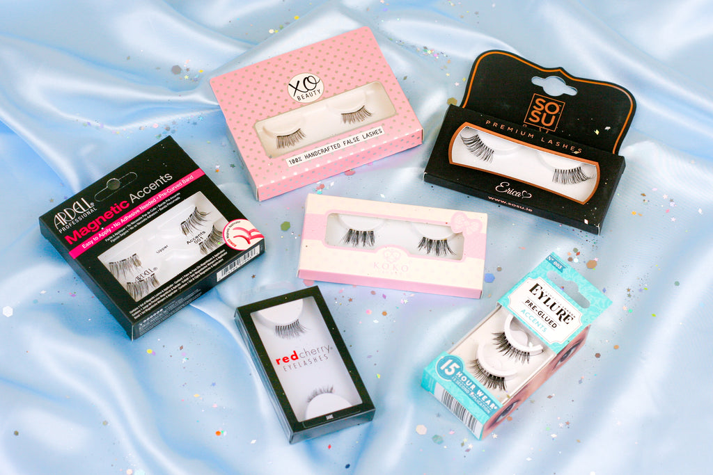 Variety of accent lashes flatlay