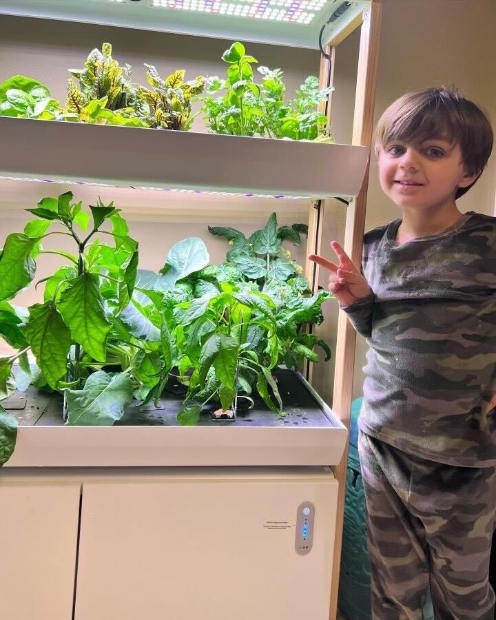 Ryan's son with his Rise Garden