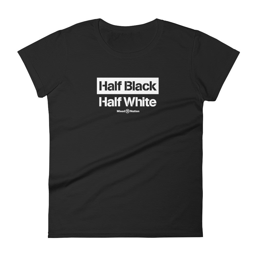 Half Black Half White Women S T Shirt