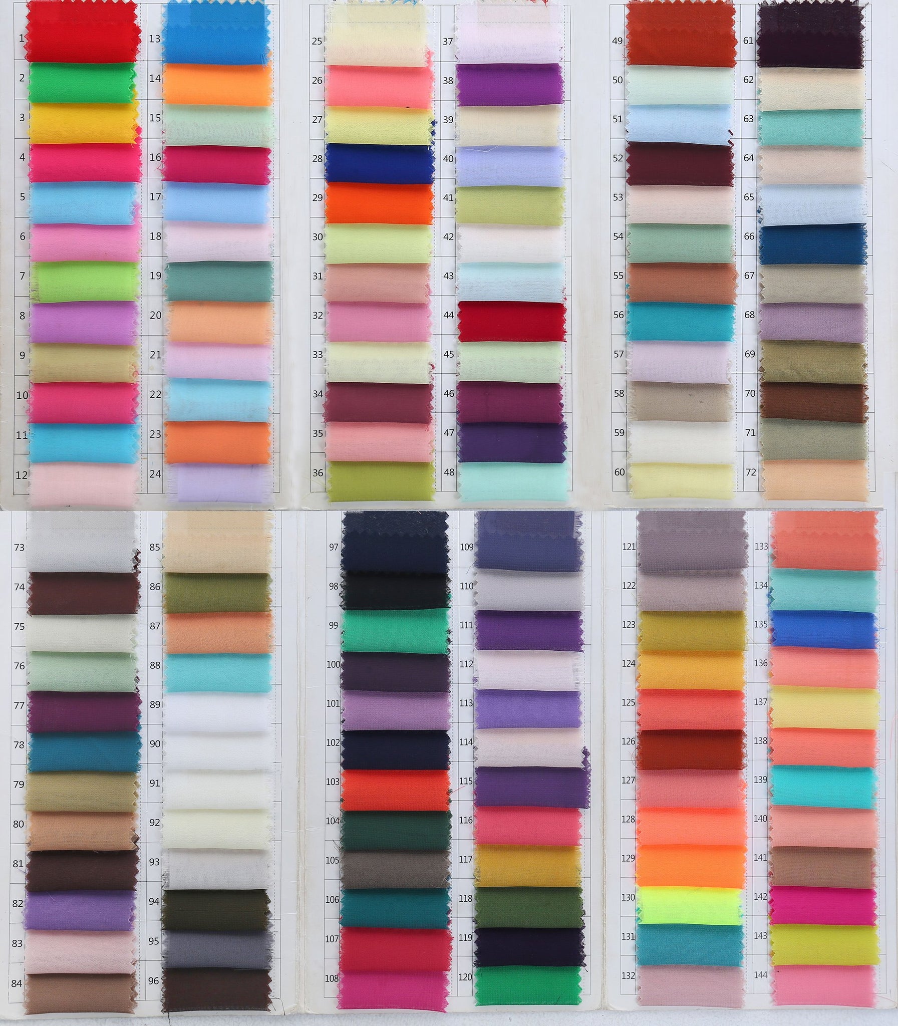 Color Chart for SheGowns