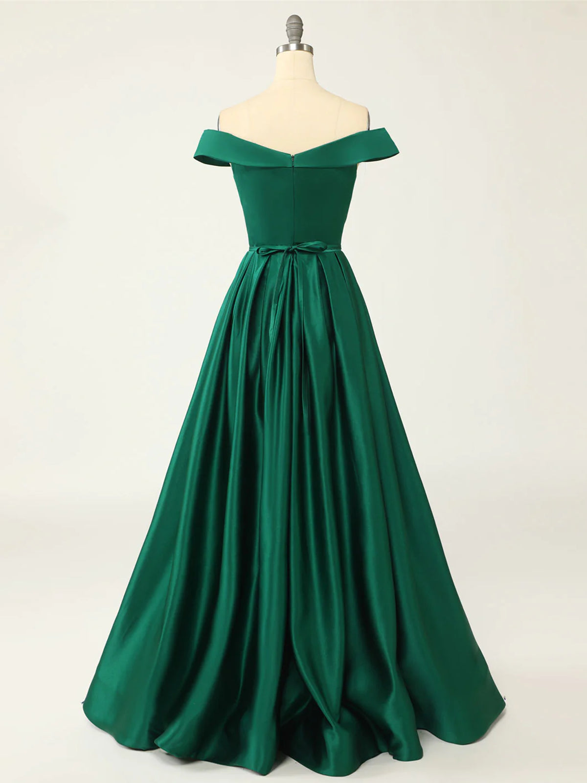 Off the Shoulder Green Long Prom Dresses, Off Shoulder Green Long Form ...