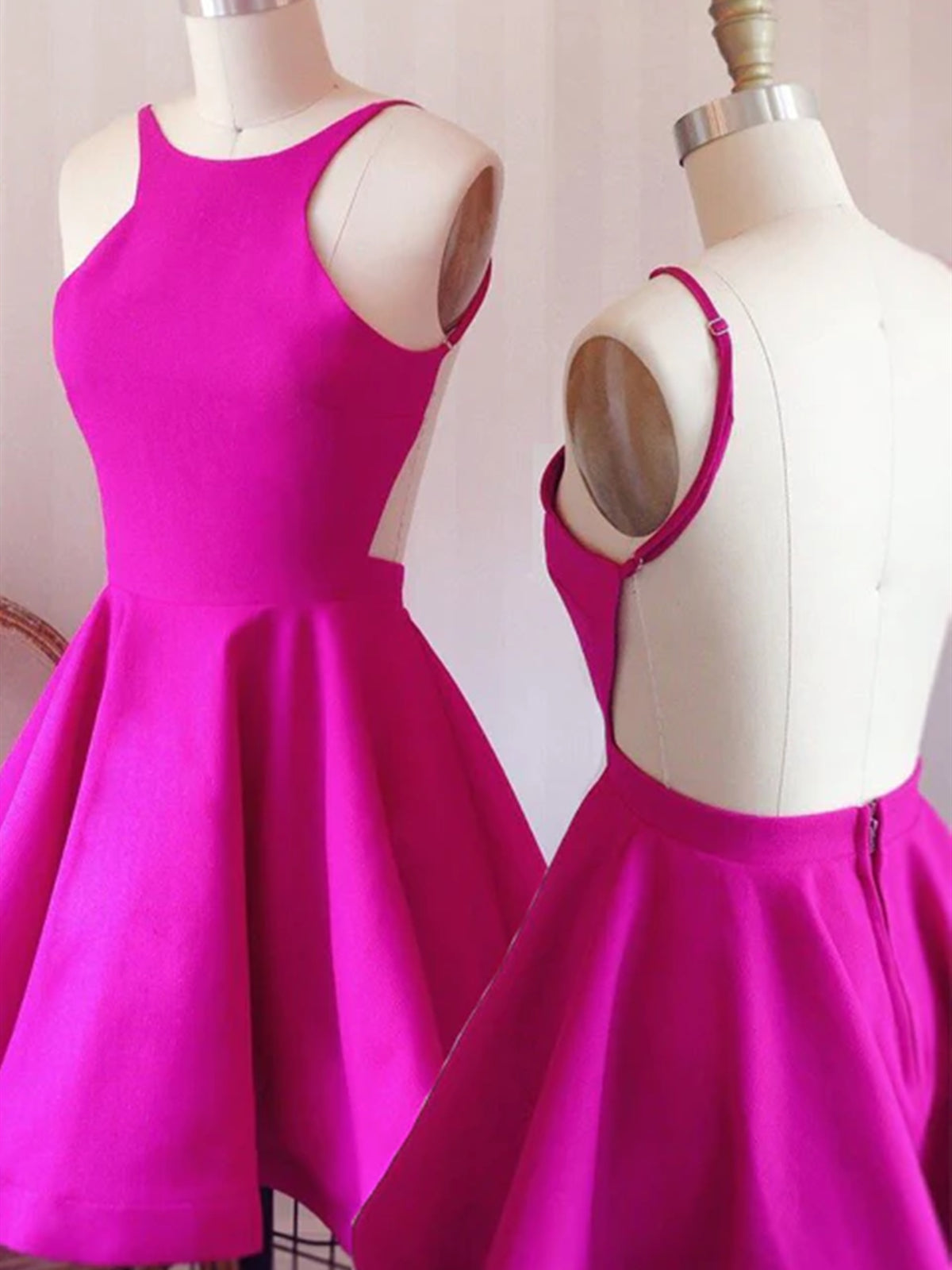 Short Hot Pink Prom Dresses, Short Hot Pink Formal Dresses