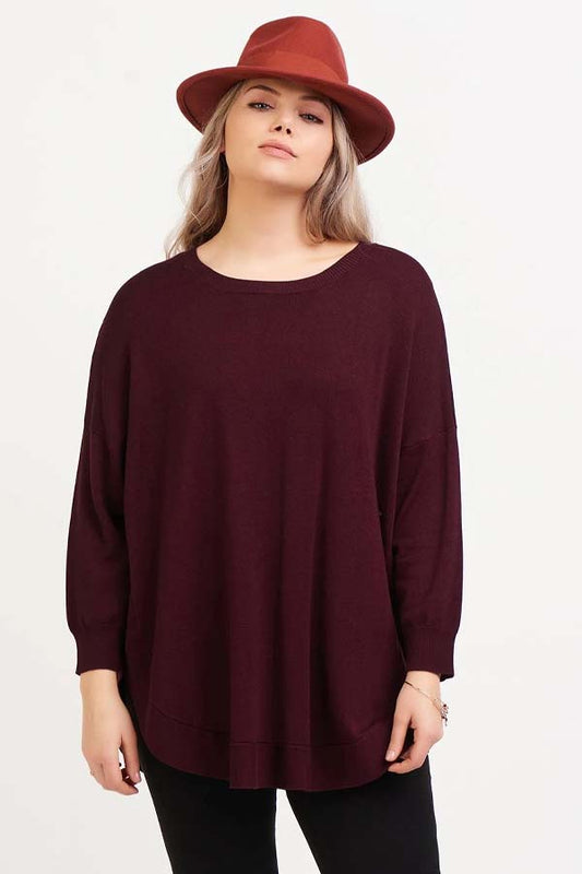 Dex Slit Hem Sweater - Wink Boutiques