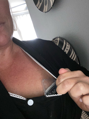 Using a Brobe ice pack inside a Brobe bra following breast reduction surgery
