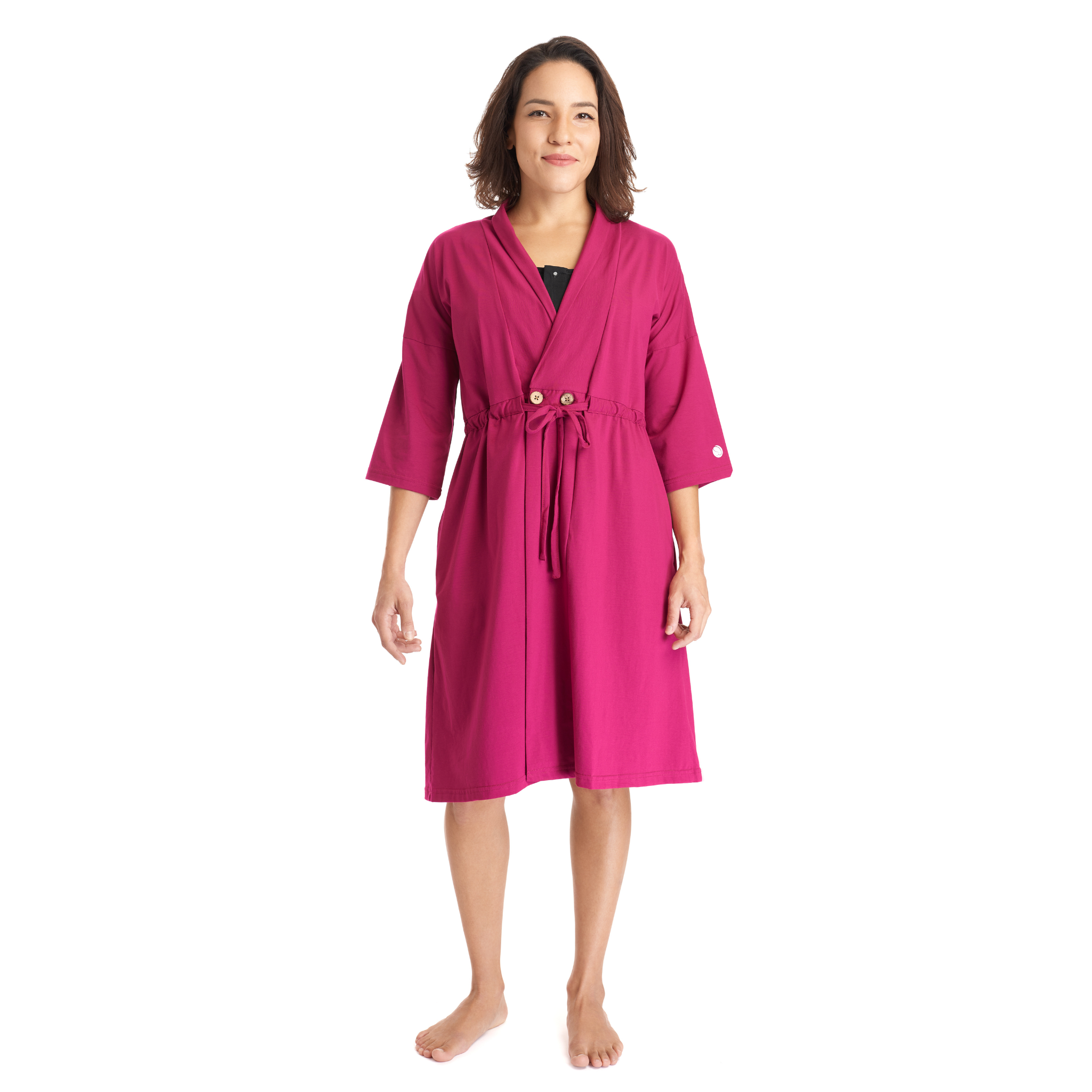 The NEW Brobe? Bundle | Breast Surgery Recovery Bra & Robe - S / Magenta / S/M