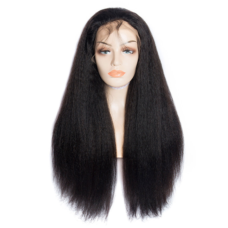 kinky straight lace front wigs front show